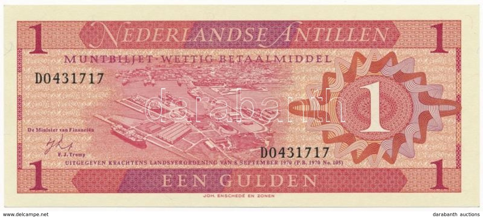 Holland Antillák 1970. 1G T:I 
Netherlands Antilles 1970. 1 Gulden C:UNC - Ohne Zuordnung