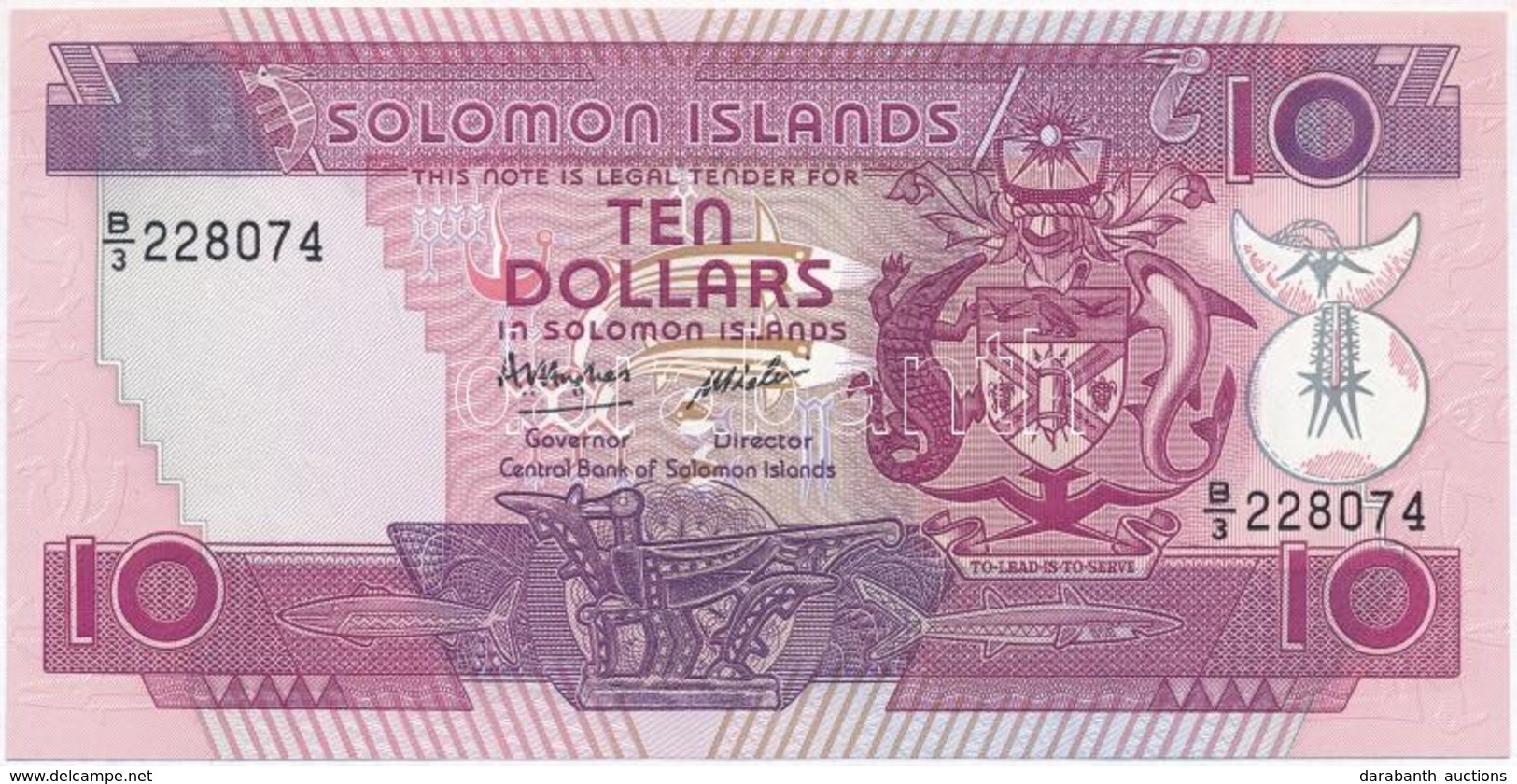 Salamon-szigetek 1986. 10D T:I
Solomon Islands 1986. 10 Dollars C:UNC
Krause 15.a - Zonder Classificatie