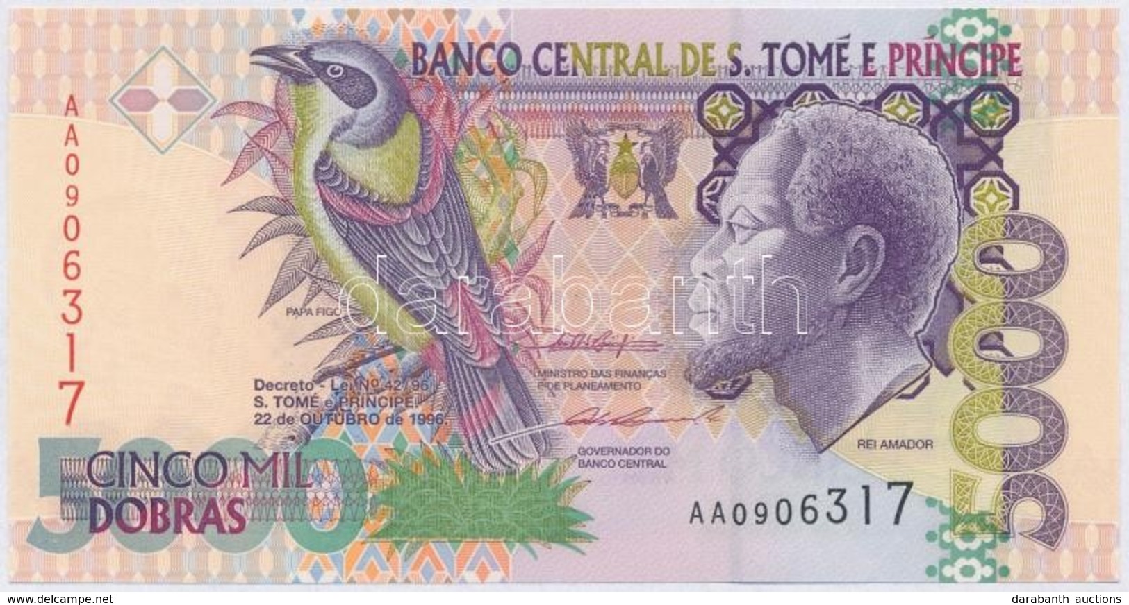 Sao Tomé és Principé 1996. 5000D T:I
Saint Thomas & Prince 1996. 5000 Dobras C:UNC - Zonder Classificatie