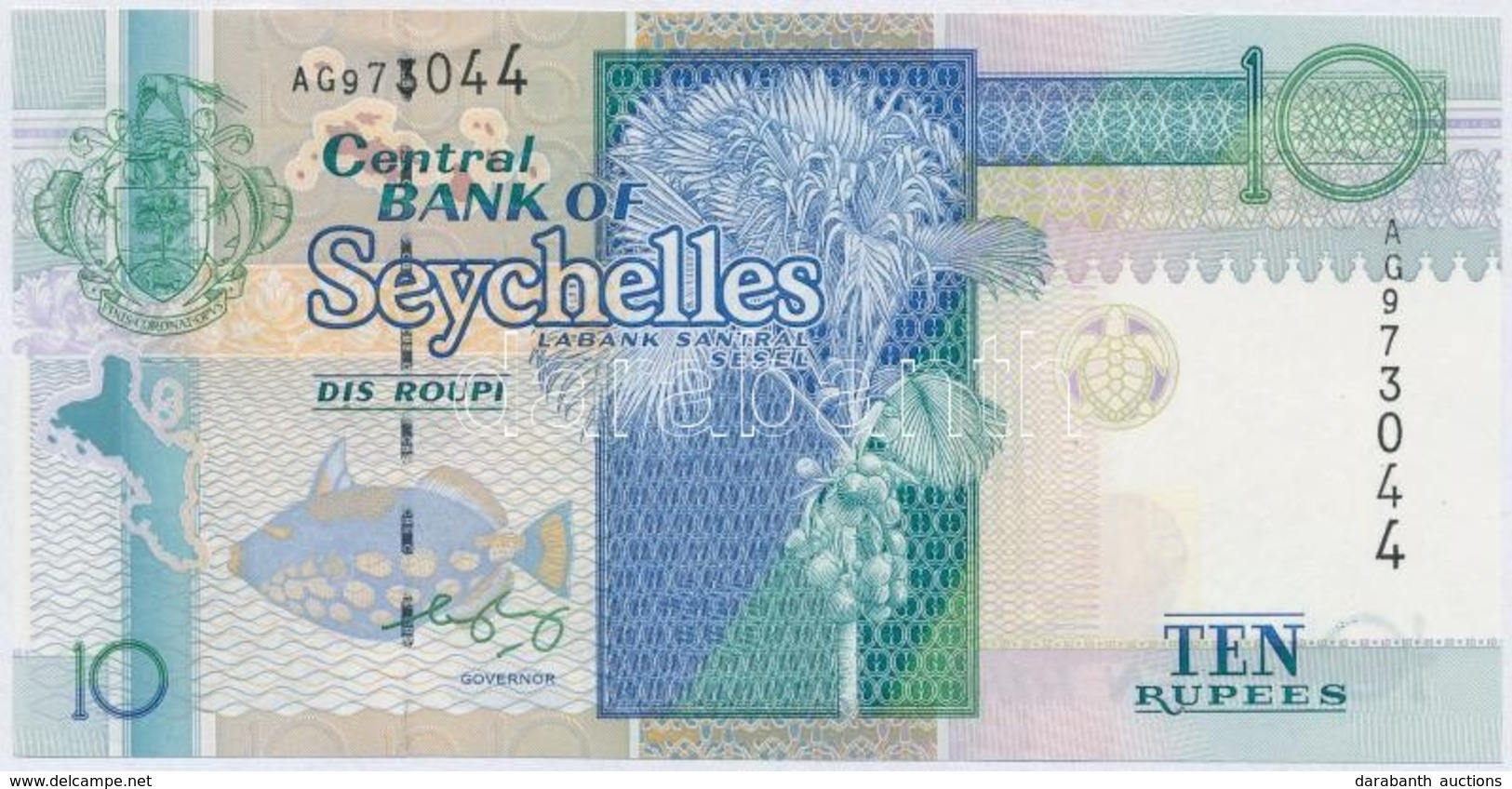 Seychelle-szigetek 1998. 10R T:I
Seychelles 1998. 10 Rupees C:UNC - Zonder Classificatie