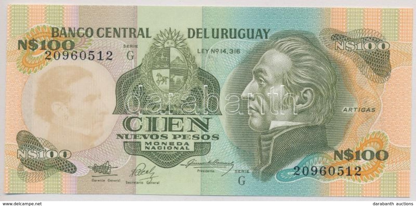 Uruguay 1975. 100P T:I
Uruguay 1975. 100 Pesos C:UNC - Zonder Classificatie