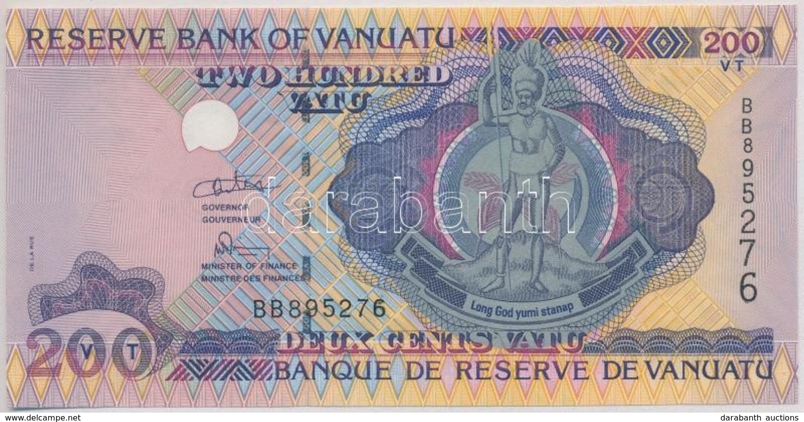 Vanuatu 1995. 100V T:I
Vanuatu 1995. 100 Vatu C:UNC
Krause 8 - Zonder Classificatie