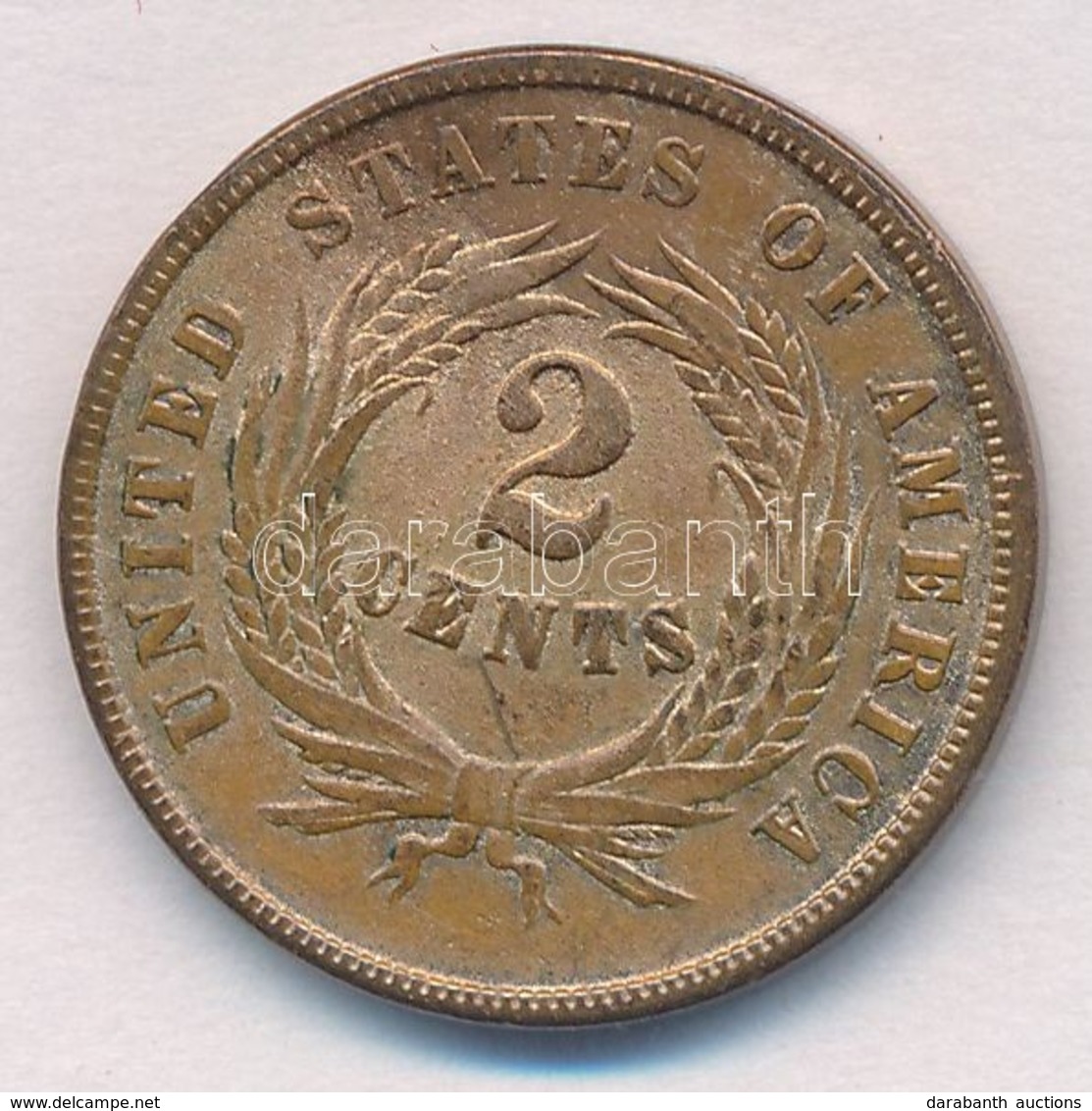 Amerikai Egyesült Államok 1864-1873. 2c Cu-Sn-Zn T:2-,3 Több K.
USA 1864-1873. 2 Cents Cu-Sn-Zn C:VF,F Several Scratches - Zonder Classificatie