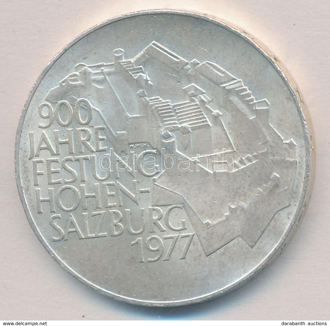 Ausztria 1977. 100Sch Ag '900 éves Hohensalzburg Vára' T:2. 
Austria 1977. 100 Schilling Ag '900th Anniversary - Hohensa - Zonder Classificatie