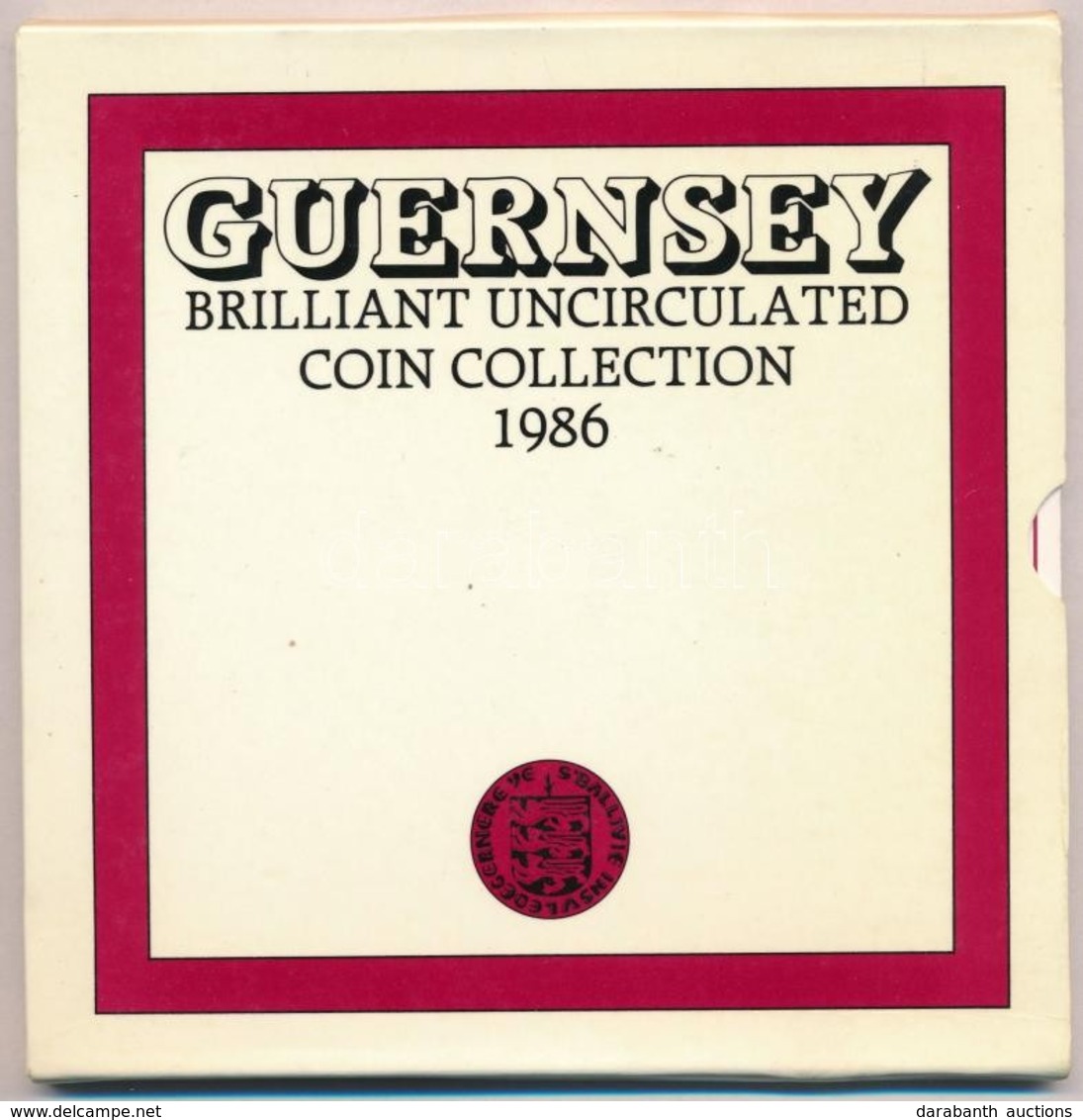 Guernsey 1986. 1p - 1P (7xklf) Forgalmi Szett Karton Dísztokban T:1 
Guernsey 1986. 1 Penny - 1 Pound (7xdiff) Coin Set  - Zonder Classificatie