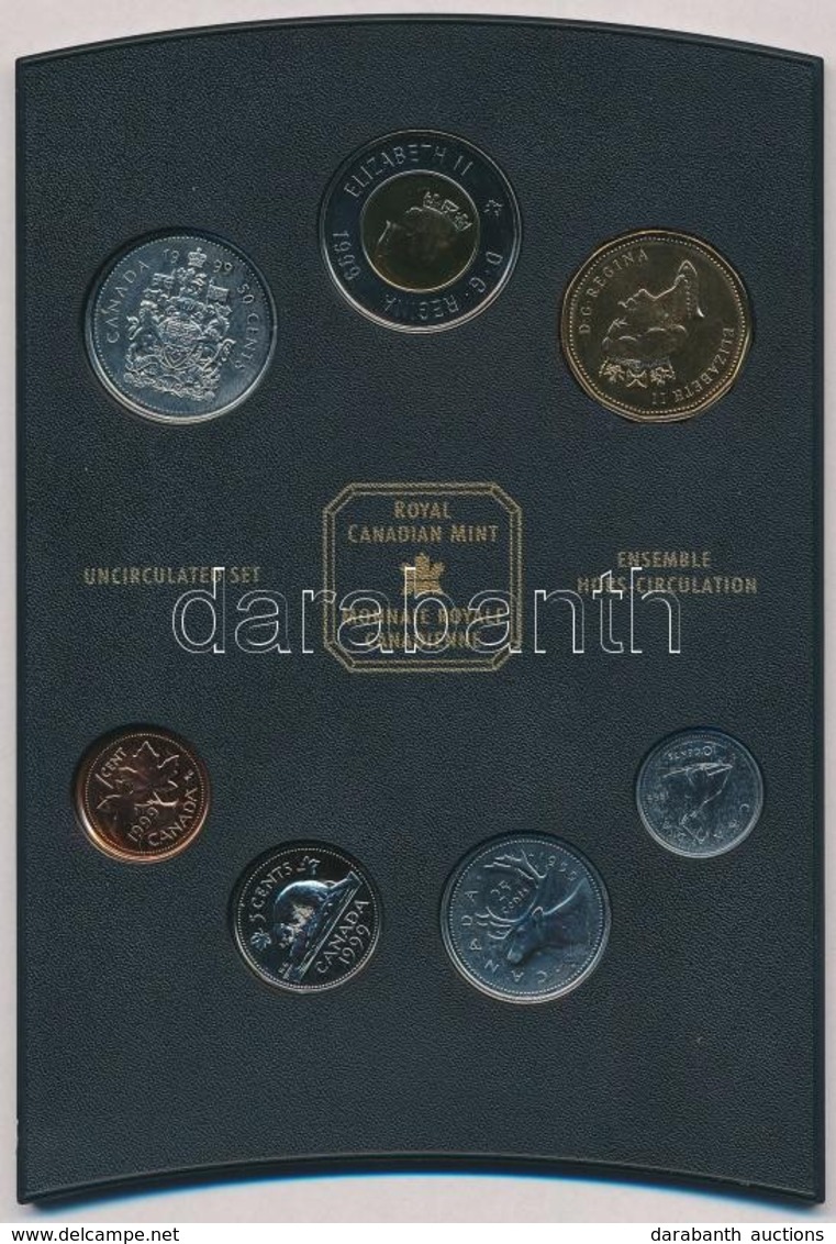 Kanada 1999. 1c-2$ (7xklf) Forgalmi Sor Kissé Sérült Dísztokban T:BU,1
Canada 1999. 1 Cent - 2 Dollars (7xdiff) Coin Set - Zonder Classificatie