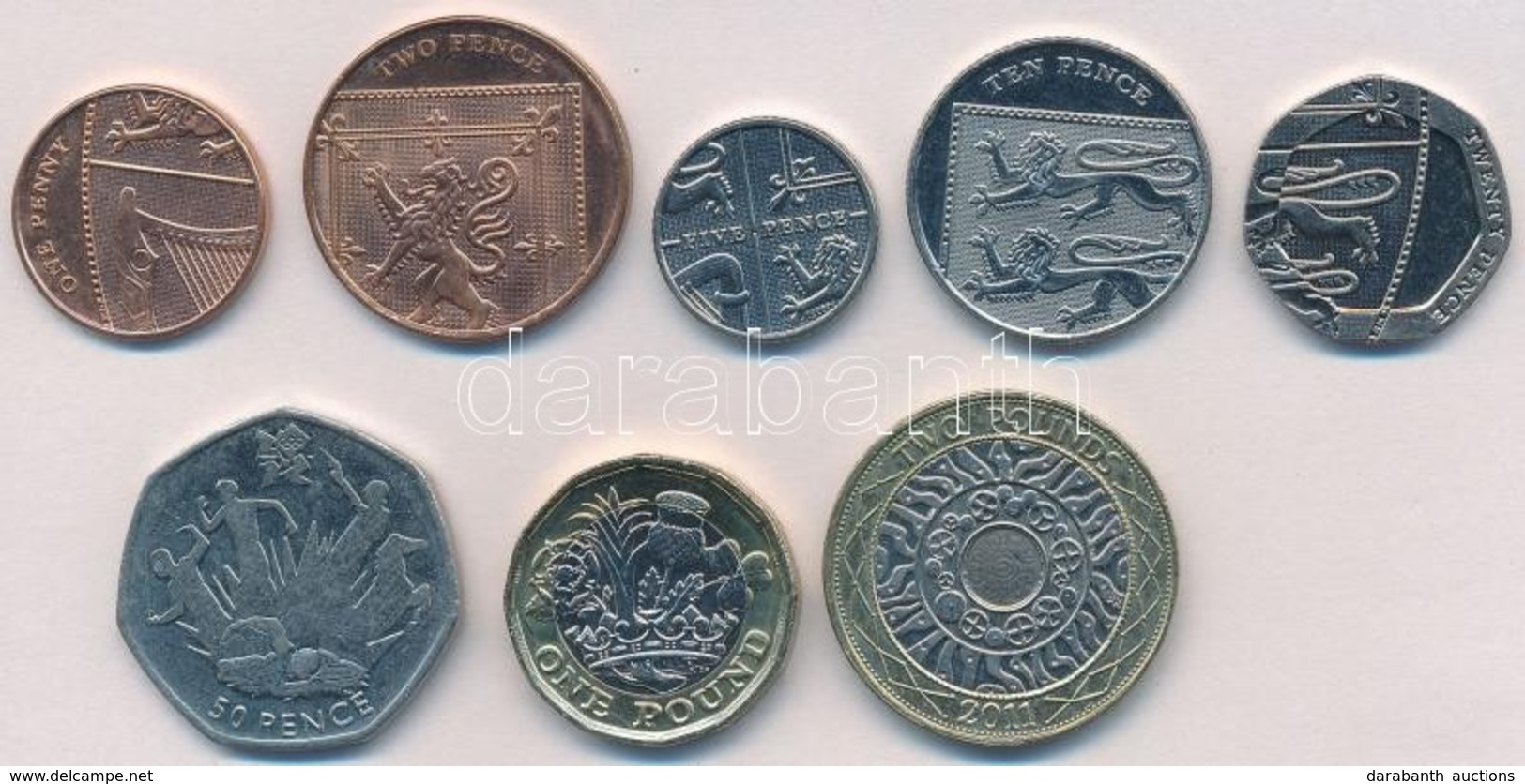 Nagy-Britannia 2010-2016. 1p-2Ł (8xklf) T:1-
Great Britain 2010-2016. 1 Penny - 2 Pounds (8xdiff) C:AU - Zonder Classificatie