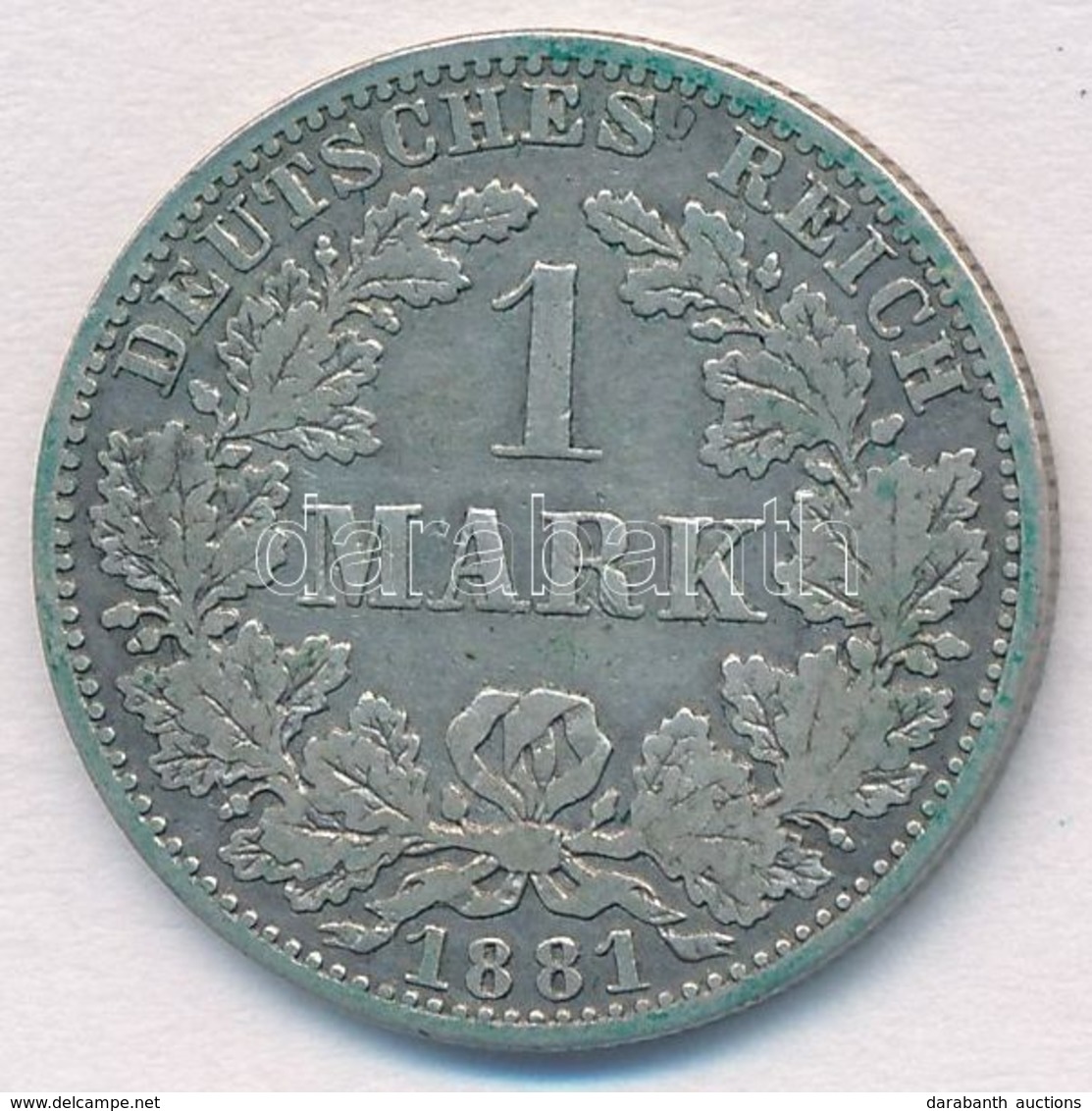 Német Birodalom 1881A 1M Ag T:2-
German Empire 1881A 1 Mark Ag C:VF - Zonder Classificatie