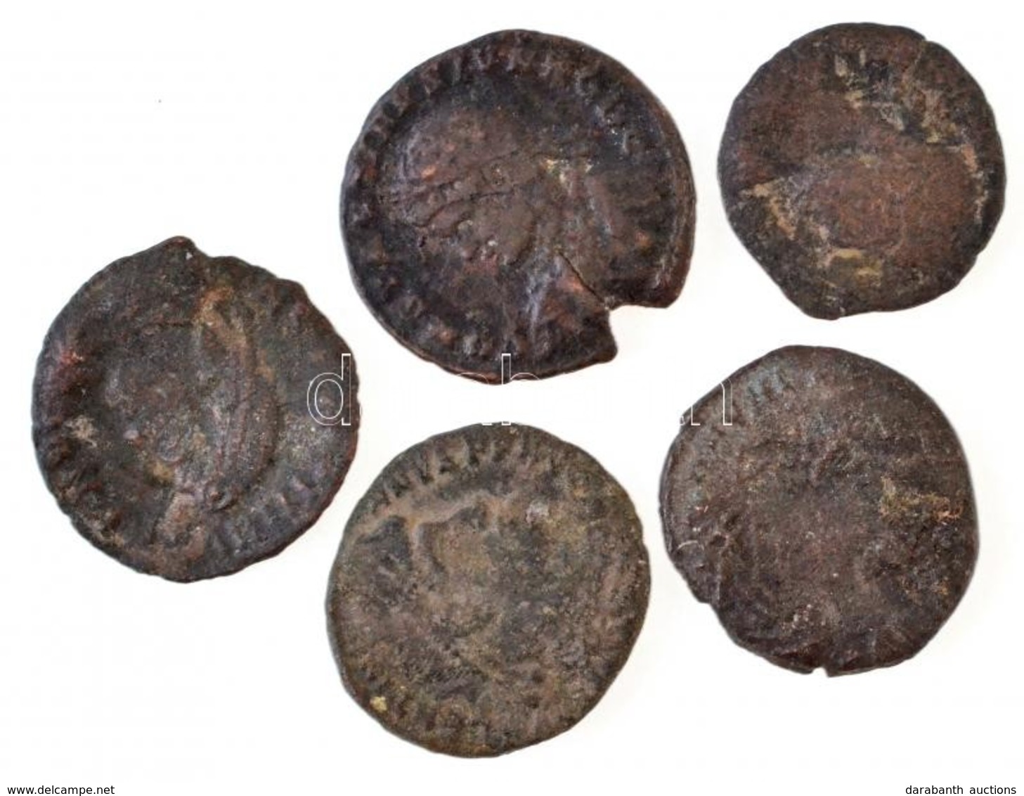 Római Birodalom 5db-os Vegyes Római Rézpénz Tétel A Kr. U. III-IV. Századból T:2-,3
Roman Empire 5pcs Of Various Roman C - Zonder Classificatie