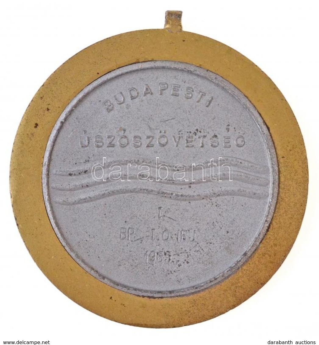 1965. 'Budapesti Úszószövetség - I. BP. I. O. IFJ. 1965' Fém Díjérem Füllel (51mm) T:2 - Zonder Classificatie