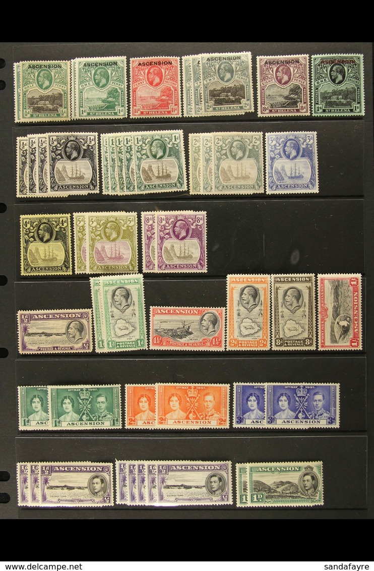 1922-1949 FINE MINT COLLECTION With Light Duplication On Stock Pages, Inc 1922 Opts Set To 2d (x3), 8d & 1s, 1924-33 Val - Ascensione