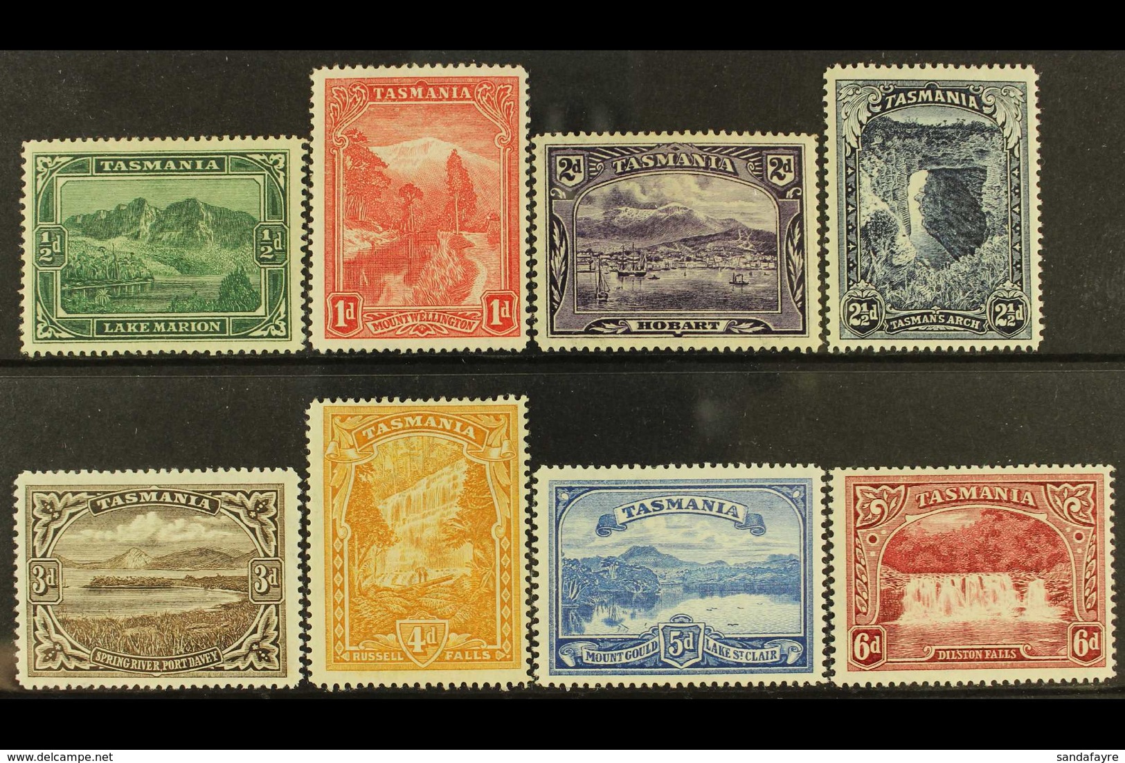 TASMANIA 1899-1900 Pictorials Complete Set, SG 229/36, Very Fine Mint, Very Fresh. (8 Stamps) For More Images, Please Vi - Altri & Non Classificati