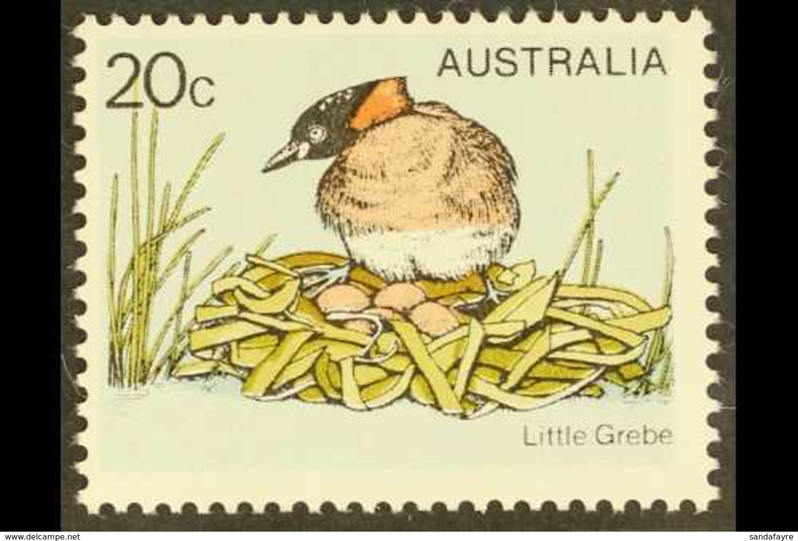 1978-80 20c Australian Dabchik ("Little Grebe") With YELLOW OMITTED (the Birds Beak And Eye), SG 673a, Never Hinged Mint - Altri & Non Classificati