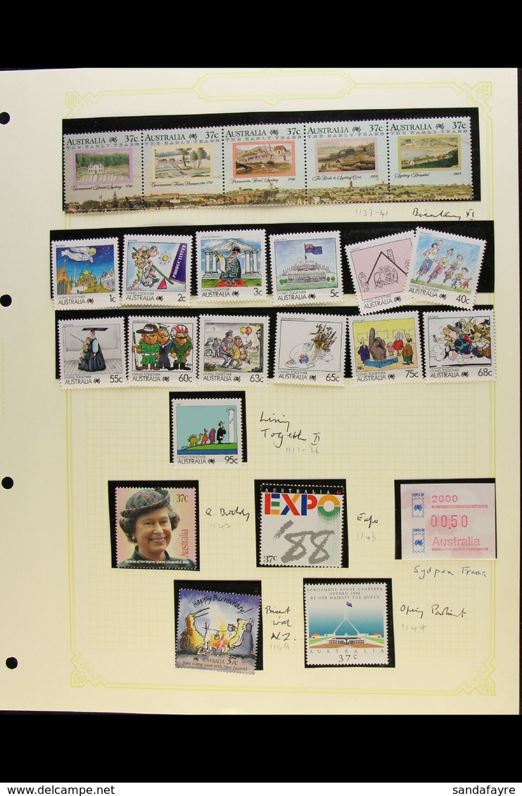 1984-1999 NEVER HINGED MINT COLLECTION An Attractive Collection On A Thick Pile Of Album Page With Hingeless Mounts, A N - Altri & Non Classificati