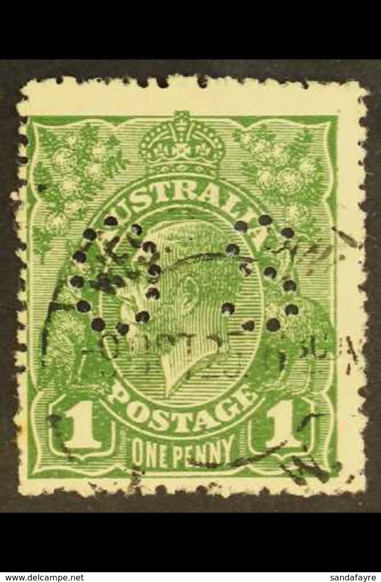 OFFICIAL 1924 1d Sage-green, KGV Head, No Watermark, SG O86, Centred To Lower Left, Otherwise Fine Used. For More Images - Altri & Non Classificati