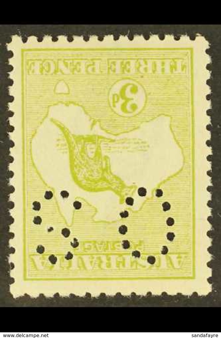 OFFICIALS 1914 3d Olive Die I With WATERMARK INVERTED, SG O20dw, Never Hinged Mint. For More Images, Please Visit Http:/ - Altri & Non Classificati