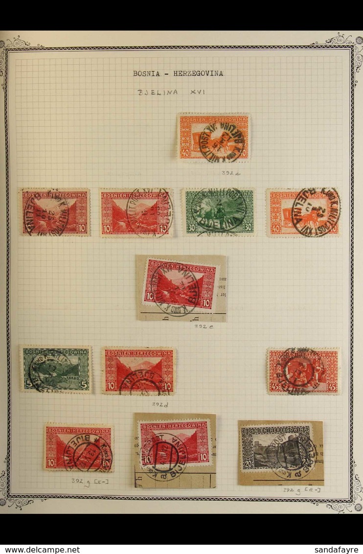 BOSNIA AND HERZEGOVINA 1906-1918 MAGNIFICENT VERY FINE USED 'POSTMARKS' COLLECTION Of Stamps Selected For Nice Cancels A - Altri & Non Classificati