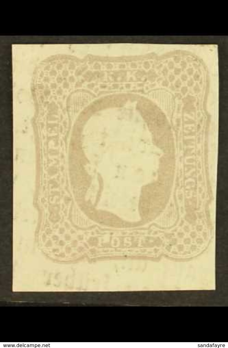 NEWSPAPER 1861 1.05k Brownish Lilac (Michel 23e, SG N38a), Fine Used With Light Printed Newspaper Cancel, Four Clear To  - Altri & Non Classificati