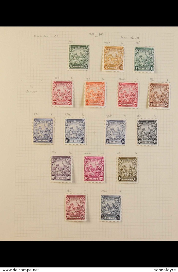 1937-1972 ATTRACTIVE FINE MINT COLLECTION Neatly Presented On Album Pages With Some Attractive Multiples, Inc 1938-47 "B - Barbados (...-1966)
