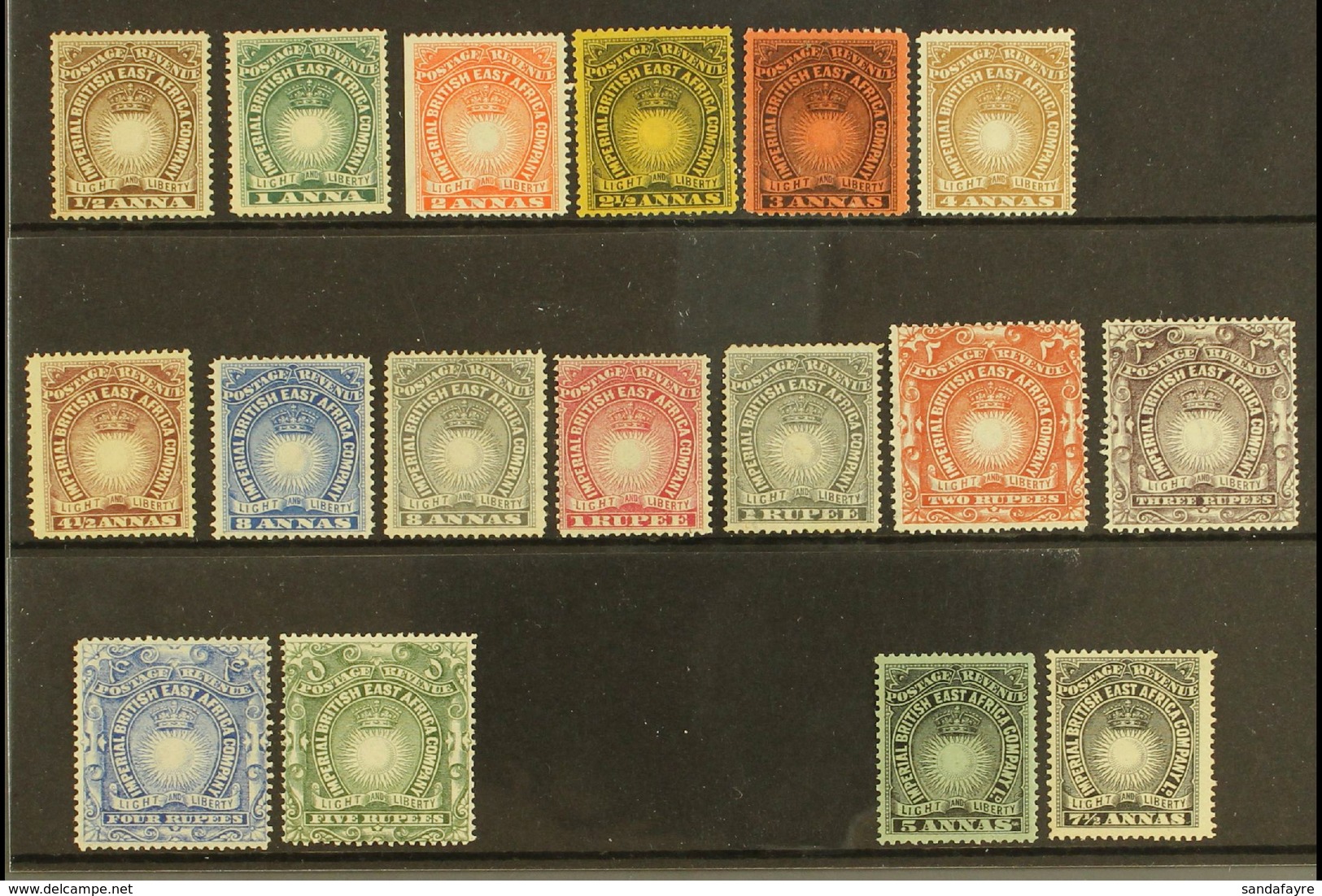 1895 Light & Liberty Range, SG 4/9, SG 11/19 & SG 29/30. Mint (17 Stamps) For More Images, Please Visit Http://www.sanda - Africa Orientale Britannica