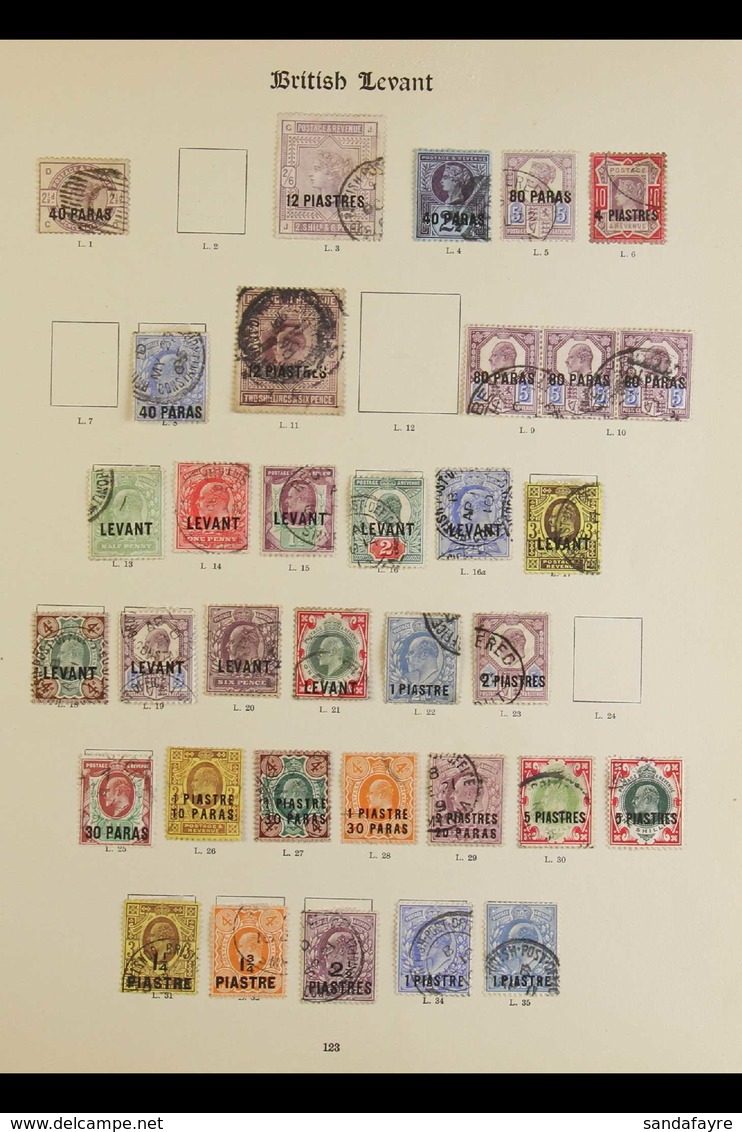 1885-1921 INTERESTING MINT & USED RANGES, CAT £3,500. An Attractive Accumulation Of Mint & Used Stamps On Various Leaves - Levante Britannico