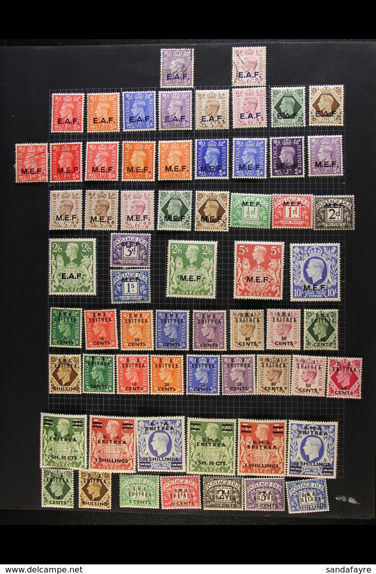 1942-50 MINT COLLECTION Assembled On Album Pages, Majority In Complete Sets Incl. 1942 & 1943-7 "M.E.F." Ovpts Sets Plus - Africa Orientale Italiana