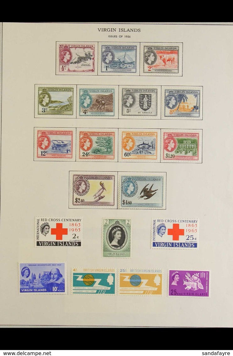 1953-1976 COMPLETE SUPERB MINT COLLECTION On Pages, ALL DIFFERENT, Includes 1956-62 Set, 1962 Surcharges Set, 1964-68 Se - British Virgin Islands