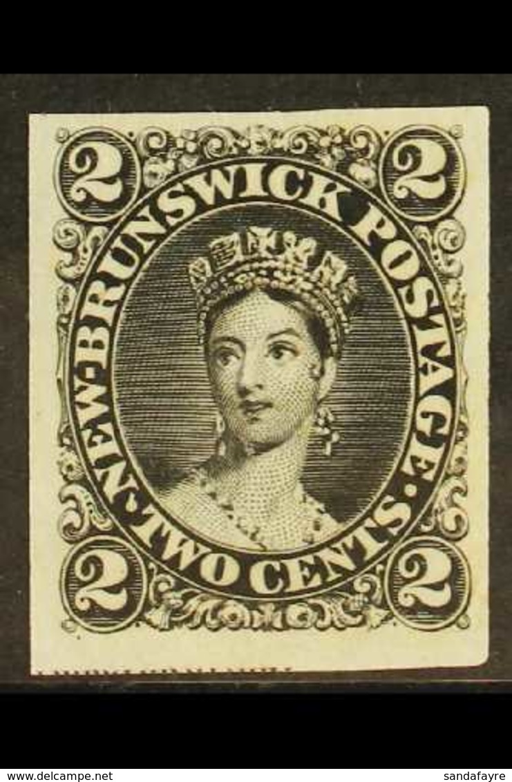 1863 2c Chalon Portrait IMPERF PLATE PROOF In Black On India Paper. For More Images, Please Visit Http://www.sandafayre. - Altri & Non Classificati