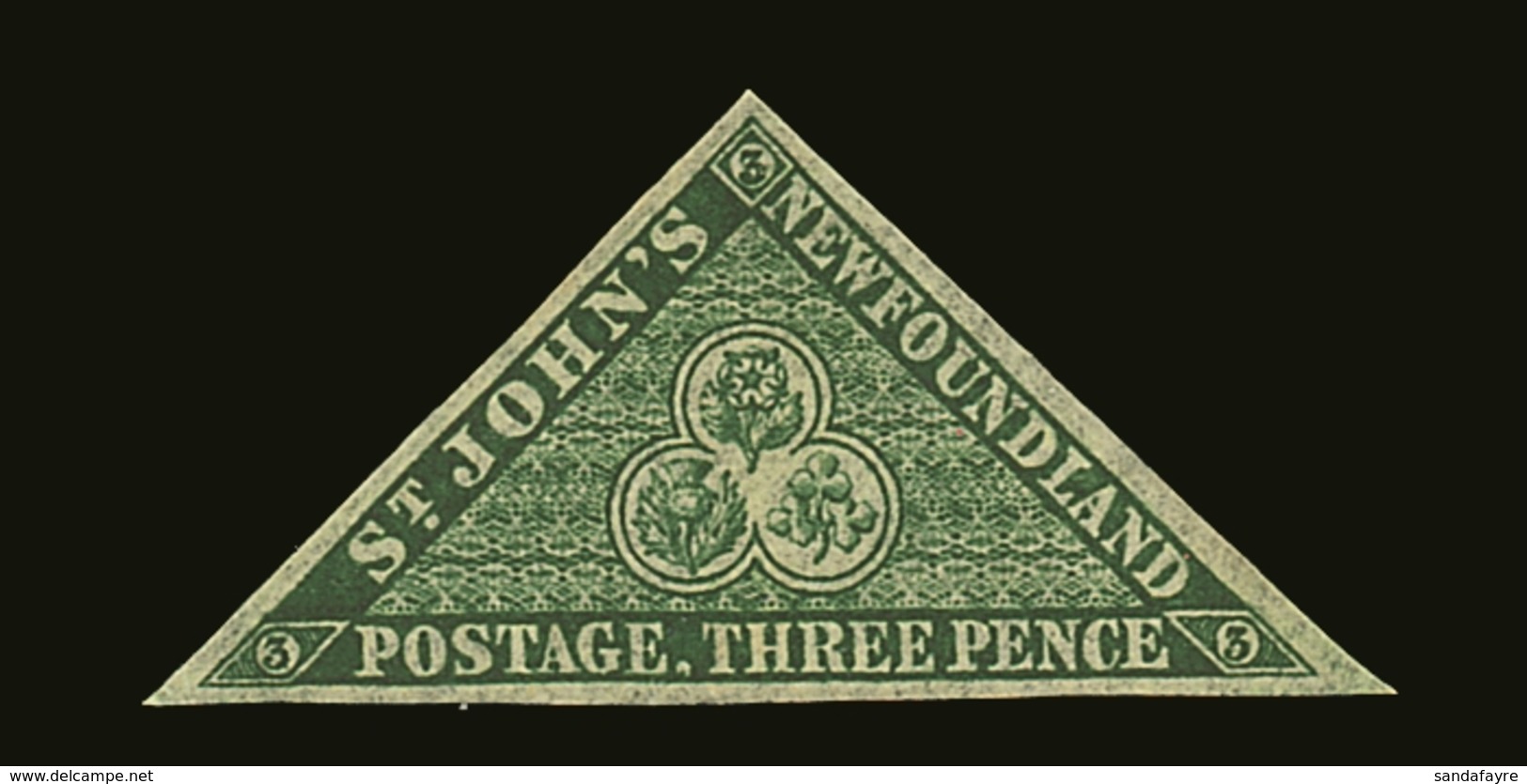 1857 3d Yellowish Green On Thick Paper, SG 3, Very Fine Mint Part Og, With Large Margins All Round. Cat £1800. For More  - Altri & Non Classificati