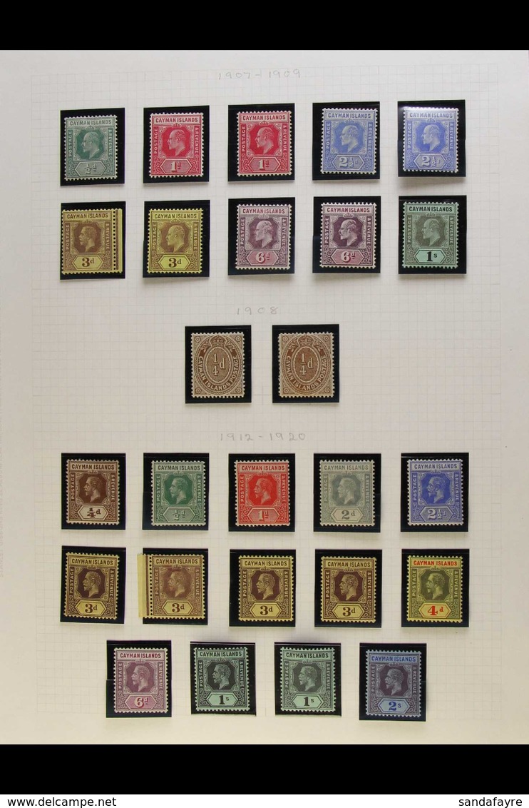 1900-1935 FINE MINT COLLECTION In Hingeless Mounts On Leaves, Inc 1900 Sets (x2), 1902-03 Set To 6d, 1905 ½d (x2), 1907- - Kaimaninseln
