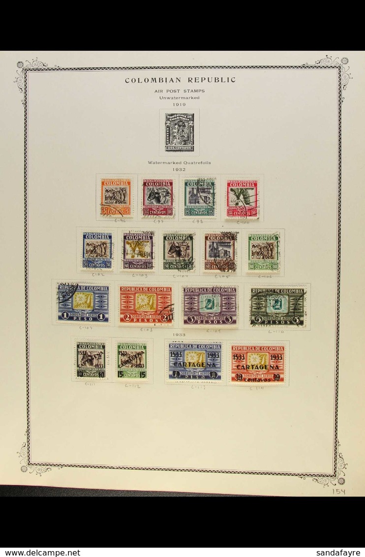 AIR POST STAMPS 1929-55 Clean Mint And Used Collection On Album Pages, Includes 1929 Range To 3p And 5p Used, 1930 Simon - Kolumbien