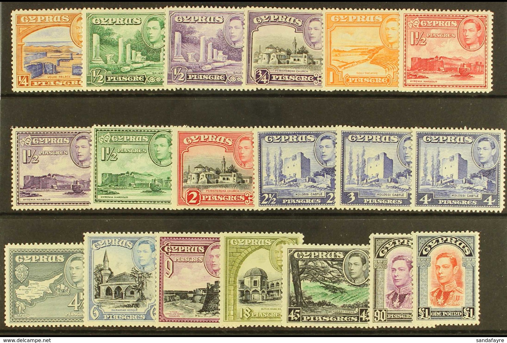 1938-51 Pictorial Definitive Set, SG 151/63, Never Hinged Mint (19 Stamps) For More Images, Please Visit Http://www.sand - Sonstige & Ohne Zuordnung