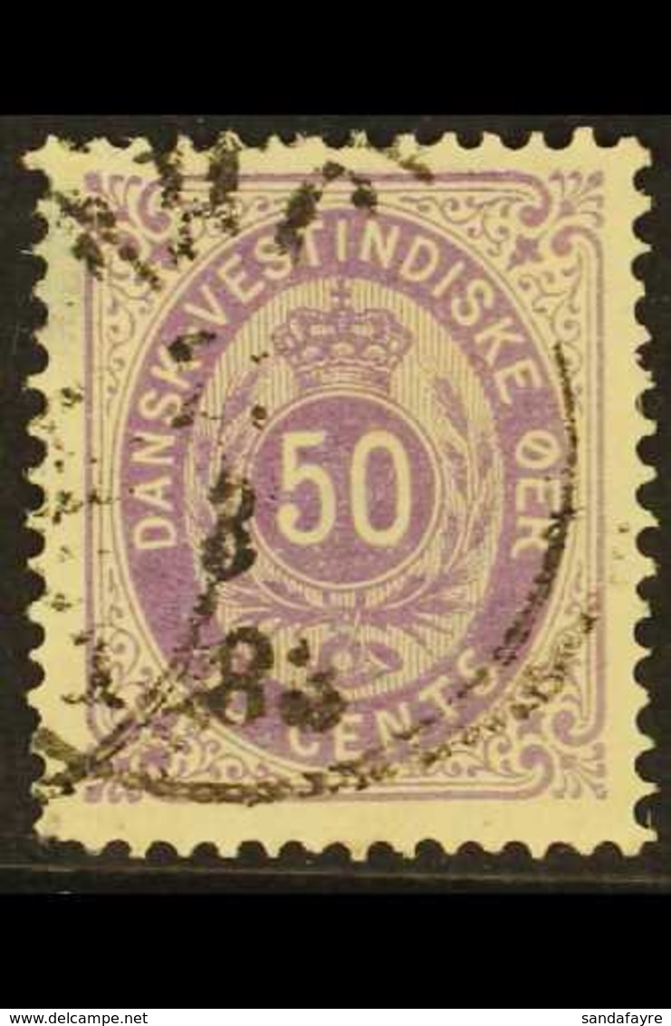 1873 50c Reddish Lilac, SG 29, Fine Used, Bright Colour. Cat £375 For More Images, Please Visit Http://www.sandafayre.co - Danish West Indies