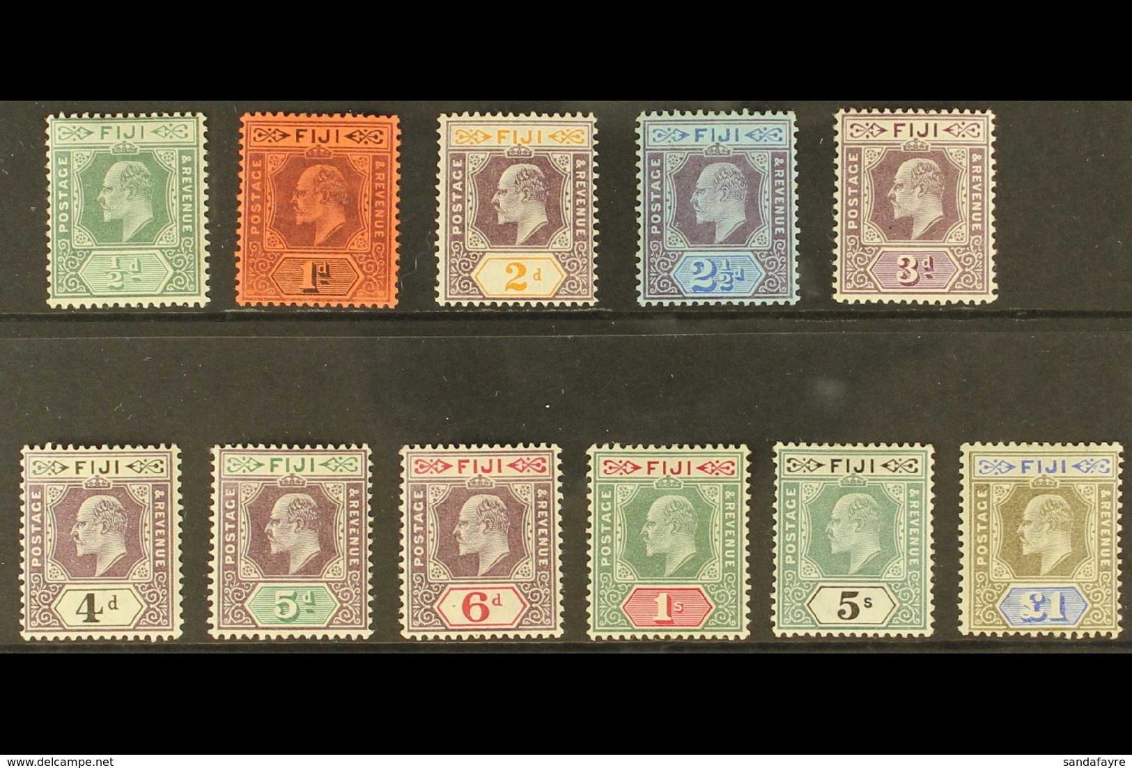 1903 Definitive Complete Set, CA Wmk, SG 104/14, Very Fine Mint (11 Stamps) For More Images, Please Visit Http://www.san - Fiji (...-1970)