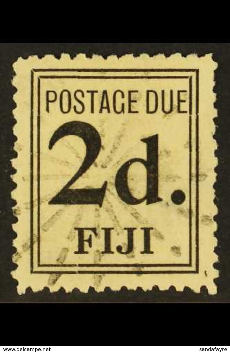 POSTAGE DUE 1917-18 2d Black (narrower Setting), SG D5c, Used With Neat Light Sunburst Cancellation, A Rare Stamp. For M - Fiji (...-1970)