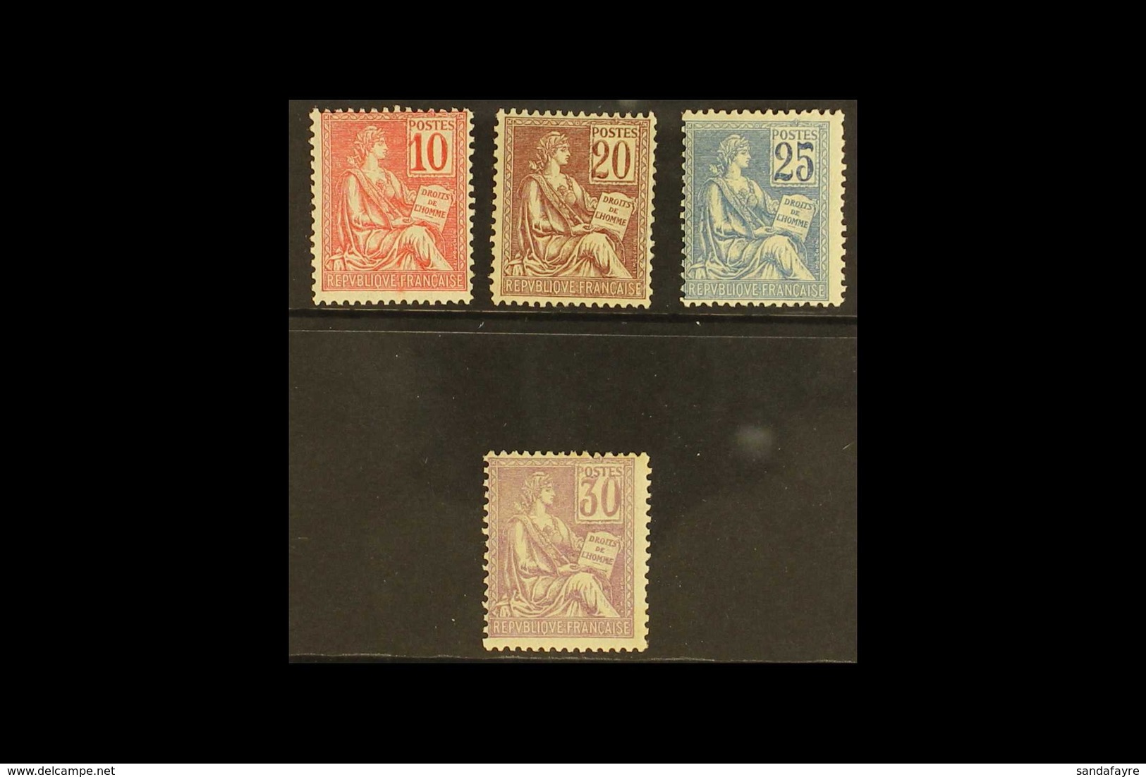 1900 Mouchon Complete Set (Yvert 112/15, SG 296/99), Mint, Fresh, Cat £360+. (4 Stamps) For More Images, Please Visit Ht - Sonstige & Ohne Zuordnung