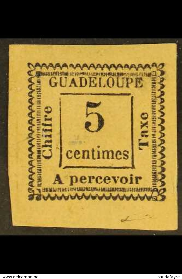 GUADELOUPE POSTAGE DUE 1884 5c Black Type IX From The Fourth Printing (position 15 In The Transfer Block Of 15), Maury 6 - Altri & Non Classificati