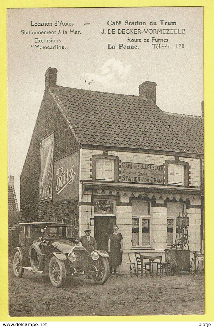 * De Panne - La Panne (Kust - Littoral) * Café Station Du Tram, J. De Decker Vormezeele, Oldtimer, TOP, Unique, Rare - De Panne