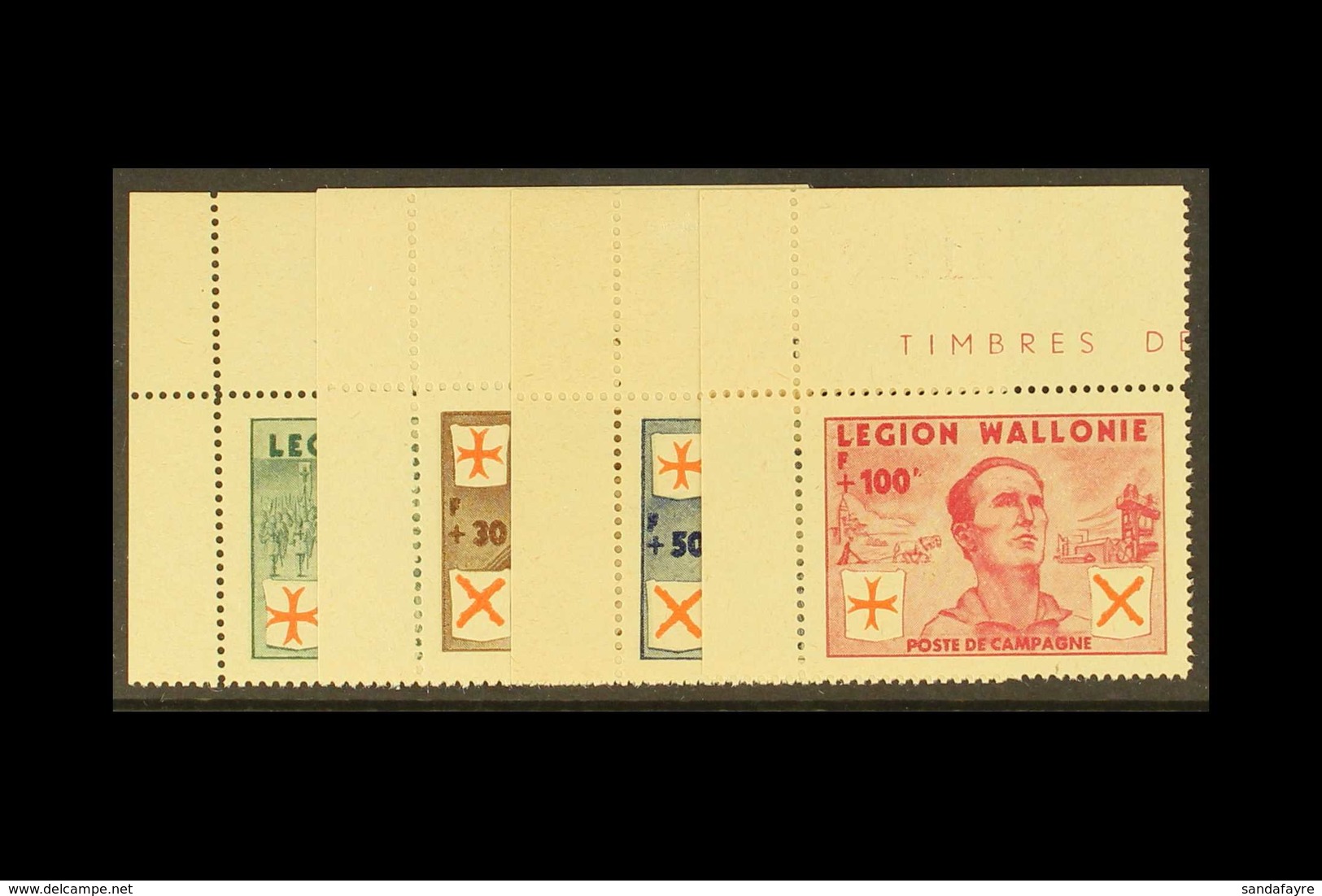 BELGIUM / WALLON LEGION 1942 Legionaires Set Complete, Michel I / IV, Never Hinged Mint (4 Stamps) For More Images, Plea - Altri & Non Classificati