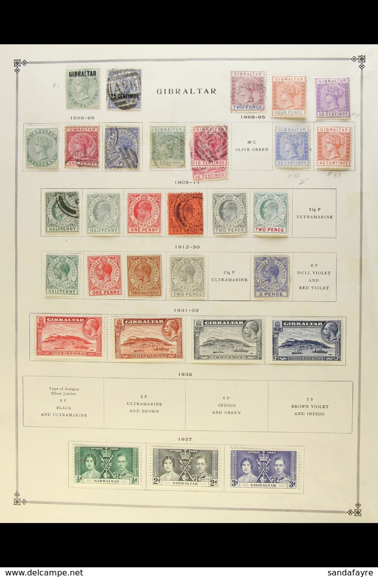 1886-1960's MINT AND USED COLLECTION On Printed Pages, Plus A Few On Stockcards Awaiting Incorporation. Note QV And KEVI - Gibilterra