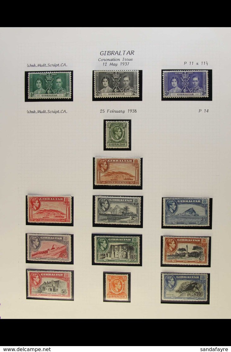 1937-51 FINE MINT COLLECTION A Lovely Complete Collection Of The Basic King George VI Issues Neatly Presented On Album P - Gibilterra