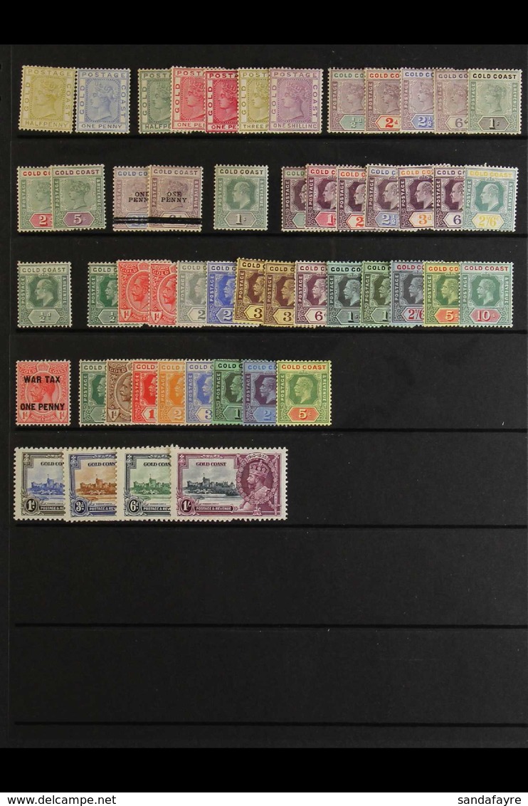 1876-1935 ATTRACTIVE MINT COLLECTION Incl. 1876-84 ½d And 1d, 1884-91 To 1s, 1898-1902 Incl. 2d, 1s To 5s, 1901 Surcharg - Costa D'Oro (...-1957)