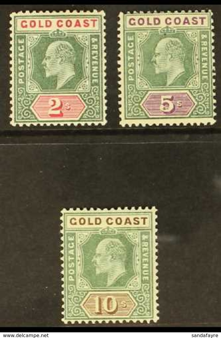 1902 2s, 5s And 10s, SG 45/47, Very Fine Mint. (3 Stamps) For More Images, Please Visit Http://www.sandafayre.com/itemde - Costa D'Oro (...-1957)