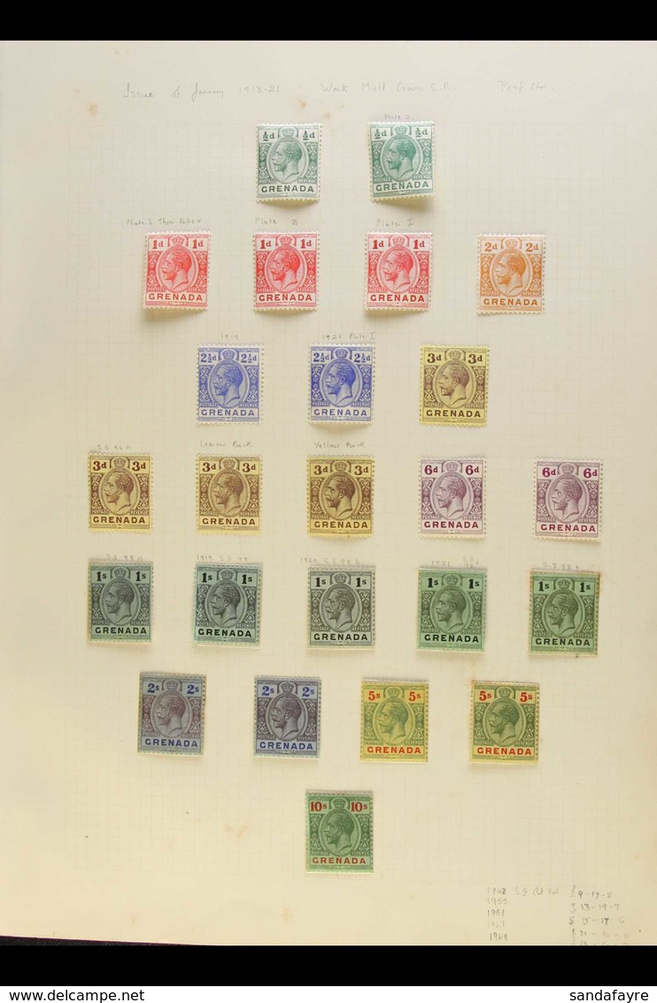 1873 To 1970's MINT & USED COLLECTION On A Variety Of Pages. With A Small QV & KEVII Selection; KGV 1913-22 Complete Set - Grenada (...-1974)