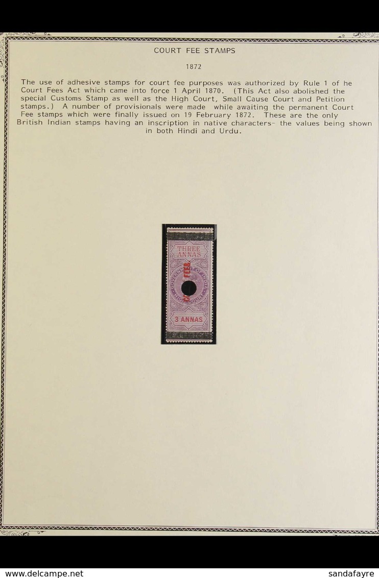 REVENUES - COURT FEE STAMPS 1870-1967 Mostly Used Collection/accumulation On Album Pages, Starts With 1870-72 3a Lilac A - Altri & Non Classificati