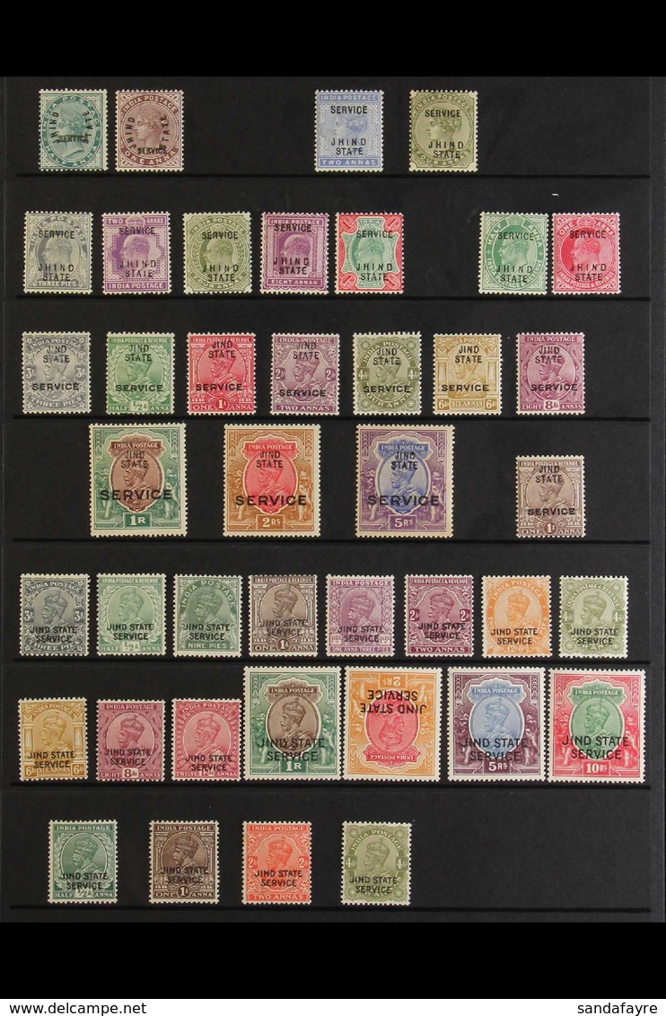 JIND OFFICIALS 1885-1940 MINT COLLECTION Presented On Stock Pages, Many Stamps Are Never Hinged, Inc A Few QV Issues, 19 - Altri & Non Classificati