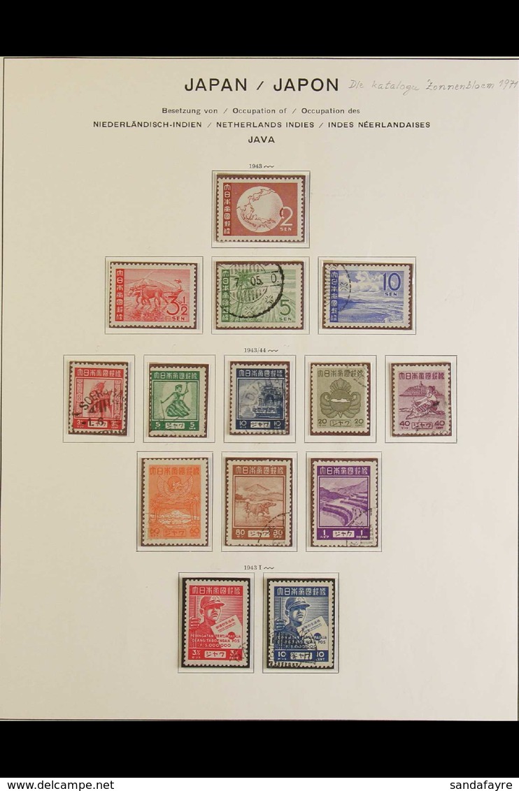 JAPANESE OCCUPATION 1943-45 Mint Or Used Collection, Includes Java 1943 1st Anniv And Savings Sets (mostly Used), And 19 - Indonesia