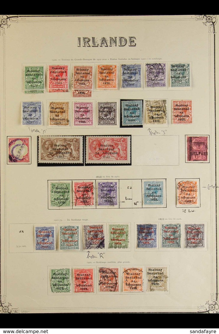 1922-1961 COLLECTION On Pages, Mint & Used, Includes 1922 Dollard Black Opts Set Mostly Mint & Red Opts To 9d Used, Plus - Altri & Non Classificati
