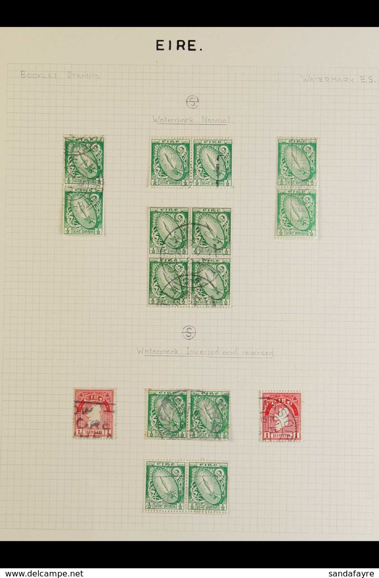 1922-71 BOOKLET STAMPS COLLECTION A Mint & Used Collection Presented On Album Pages With 1922-34 ½d Watermark Inverted X - Altri & Non Classificati