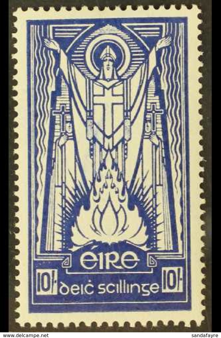 1937 10s Deep Blue St. Patrick, SG 104, Superb Mint, Very Fresh. For More Images, Please Visit Http://www.sandafayre.com - Altri & Non Classificati